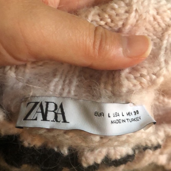 Zara Colorblock Knit Sweater Size L - Picture 5 of 6